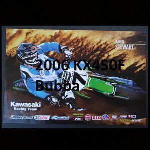 New James Bubba Steward Poster 2006 Kawasaki KX450F Motocross Supercross Redbul